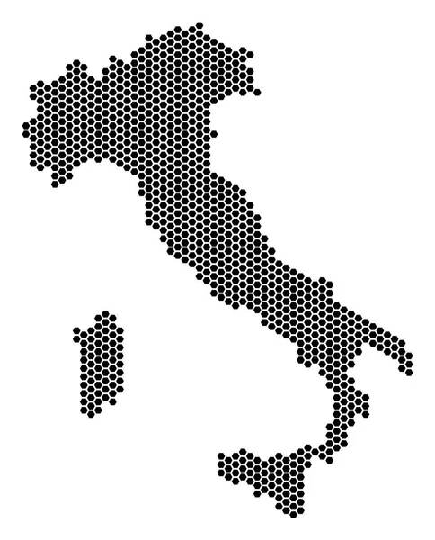 Mapa da Hex-Tile Itália — Vetor de Stock