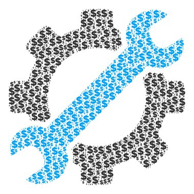 Dolar ve noktalar kompozisyon hizmet araçları