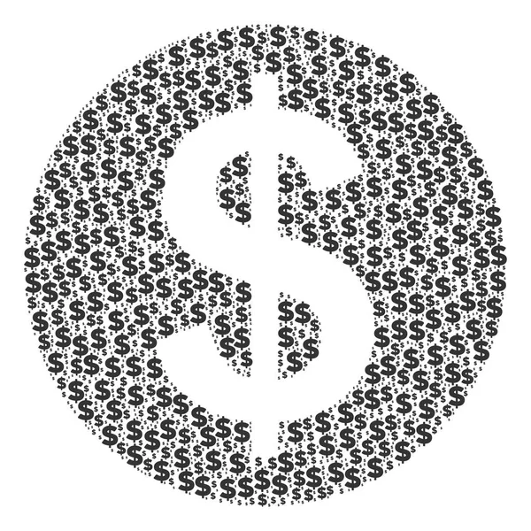 Money Composition of Dollar and Dots — Stock Vector