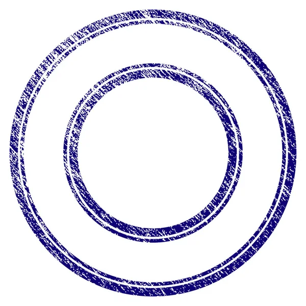Grunge cadre double cercle texturé — Image vectorielle