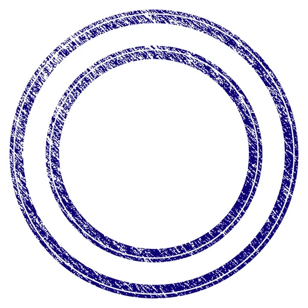 Grunge cadre double cercle texturé — Image vectorielle