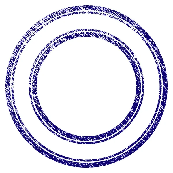 Грандж Текстурована рамка подвійного кола — стоковий вектор