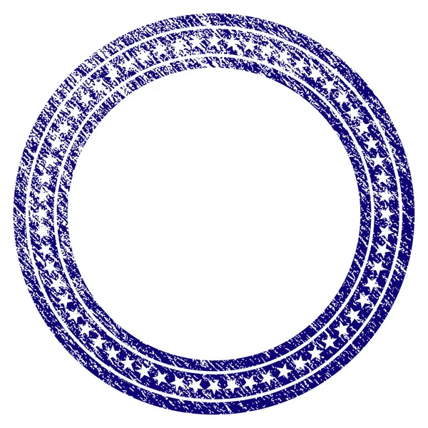 Marco de círculo de estrellas con textura Grunge — Archivo Imágenes Vectoriales