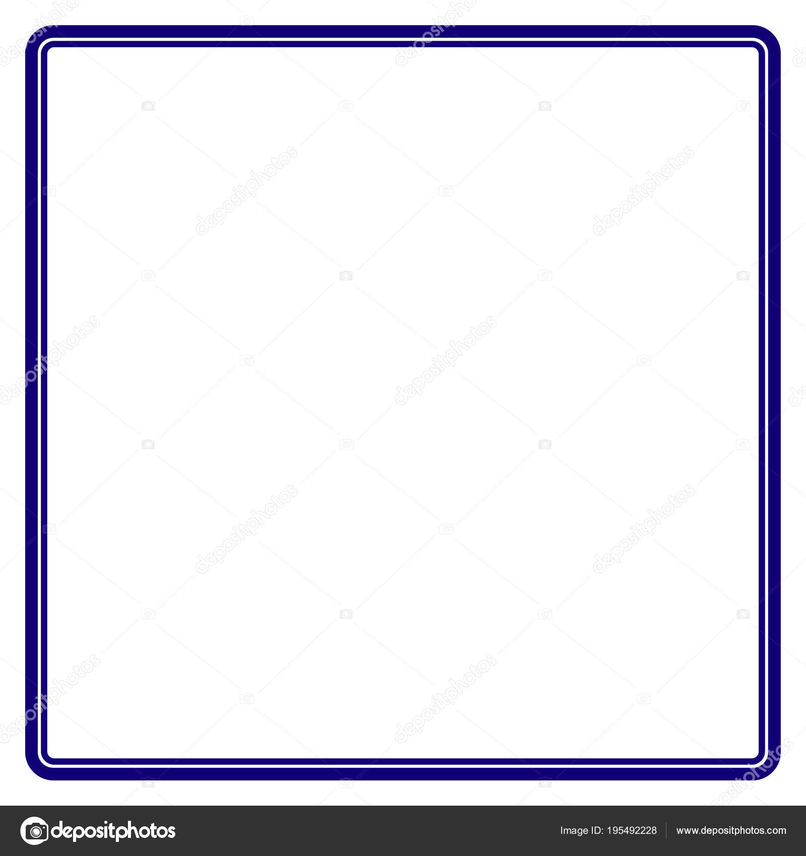 Double Rounded Square Frame Template — Stock Vector © ahasoft #195492228