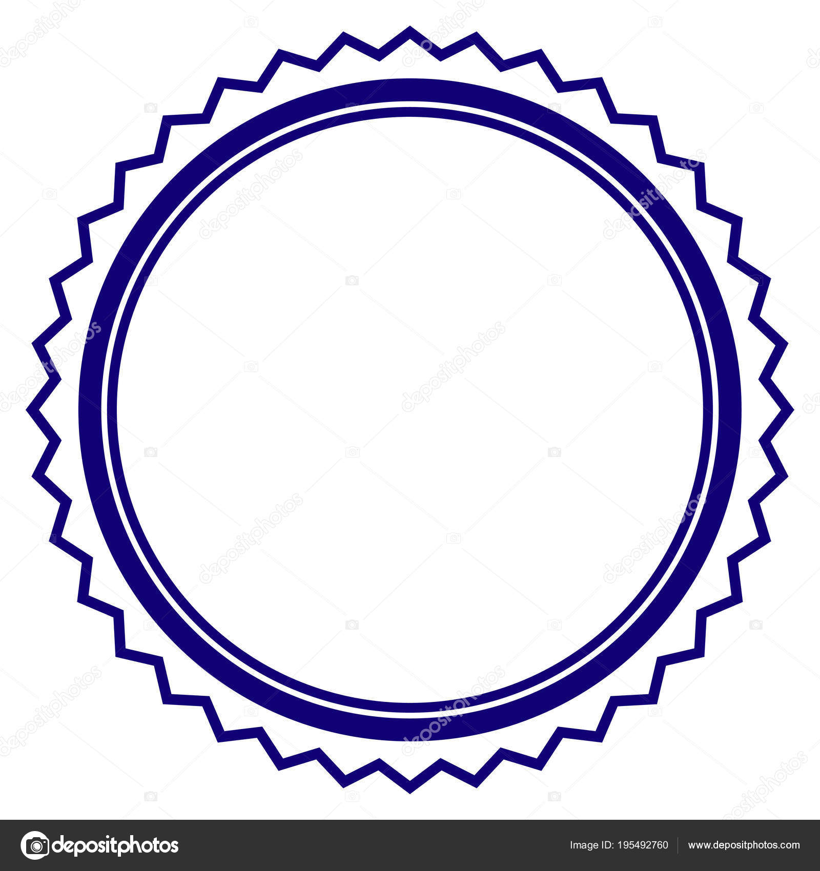 Rosette Seal Frame Template Stock Vector C Ahasoft 195492760