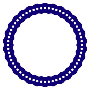 Noktalı rozet dairesel çerçeve şablon