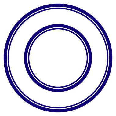 Çift yuvarlak çerçeve şablon