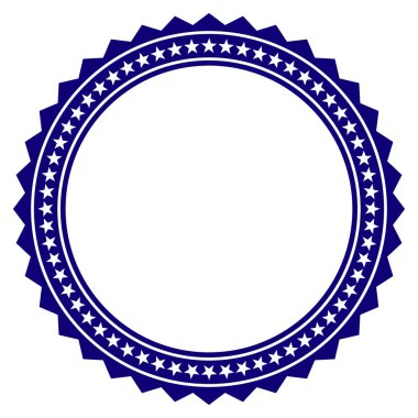 Rozet dairesel yıldız çerçeve şablon