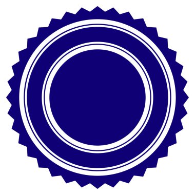 Yuvarlak rozet mühür şablonu