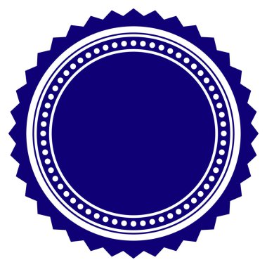 Yuvarlak rozet mühür şablonu