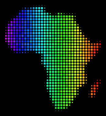 Renkli noktayı Afrika harita