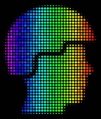 Parlak noktalı asker kask simgesi