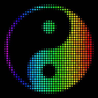 Renkli noktayı Yin Yang simgesi