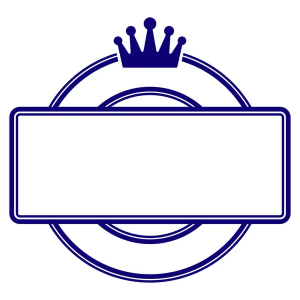 Corona rotonda e rettangolo telaio modello — Vettoriale Stock