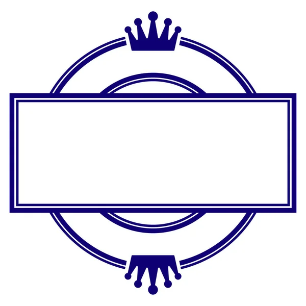 皇冠圆形和长方形框架模板 — 图库矢量图片