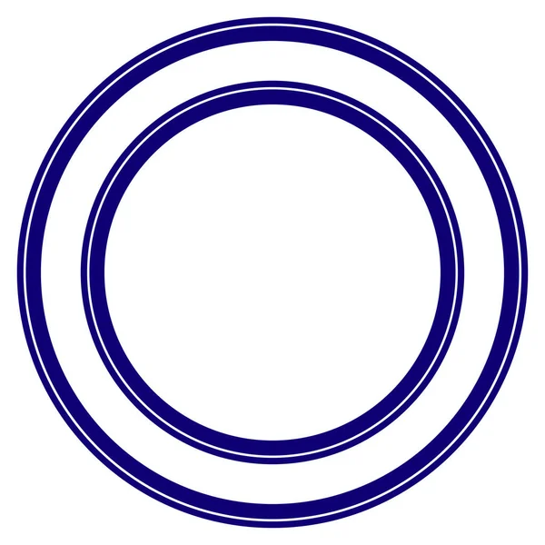 Dvojitý kruh rám šablona — Stockový vektor
