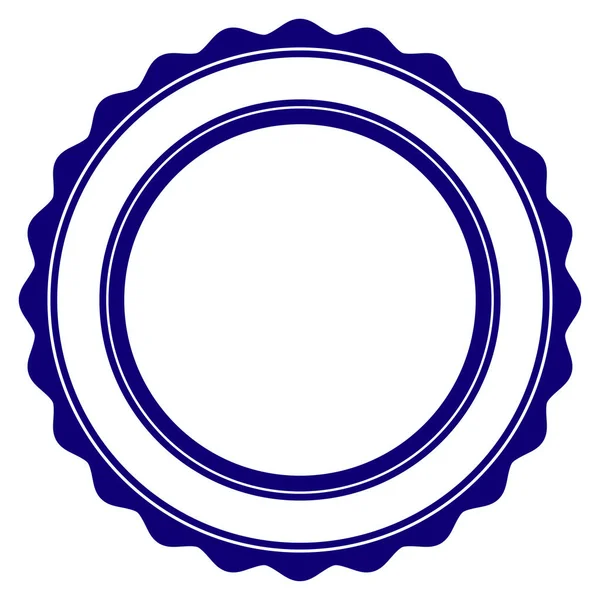 Plantilla de marco circular de doble roseta — Vector de stock