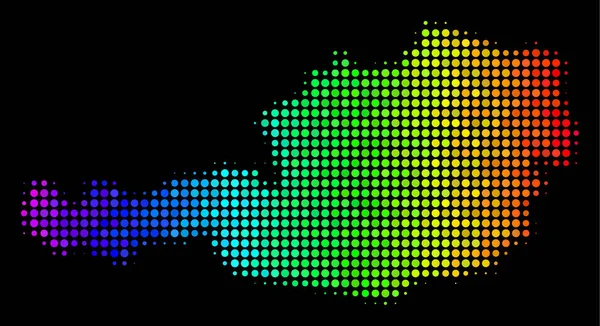 Цветная карта Австрии — стоковый вектор