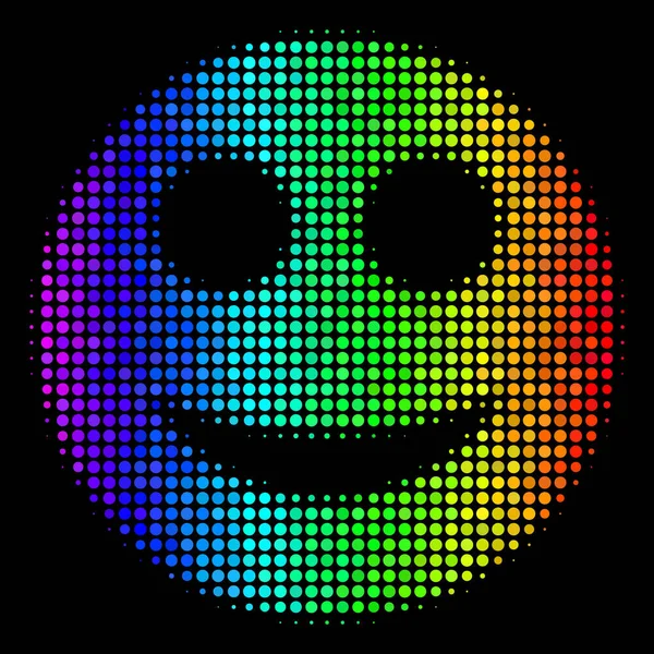 Spectrum Pixel Icono de sonrisa — Archivo Imágenes Vectoriales