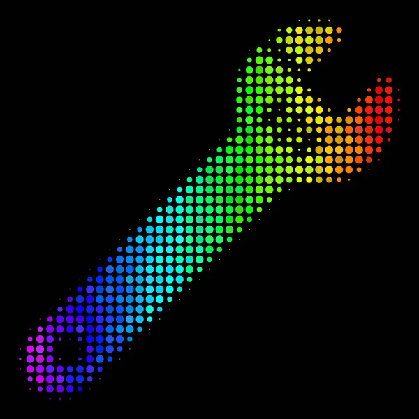 Spectral color Pixel Spanner icono — Archivo Imágenes Vectoriales