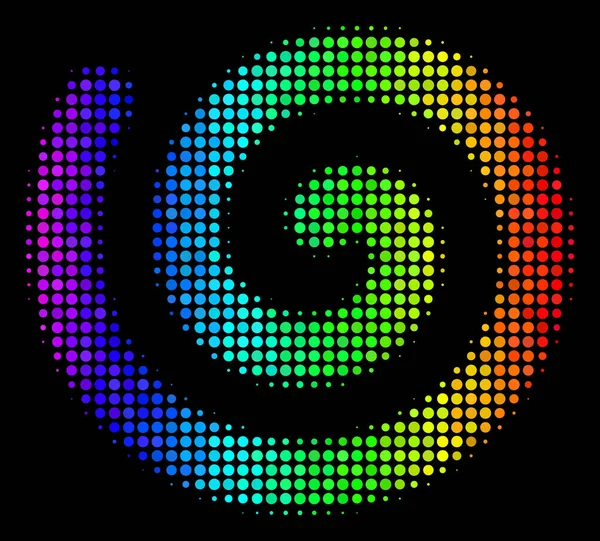 Pictogram van de spiraal van spectrum pixels — Stockvector