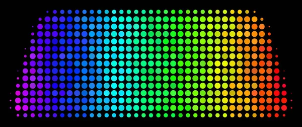 Spectral colorato punteggiato tesoro mattone icona — Vettoriale Stock