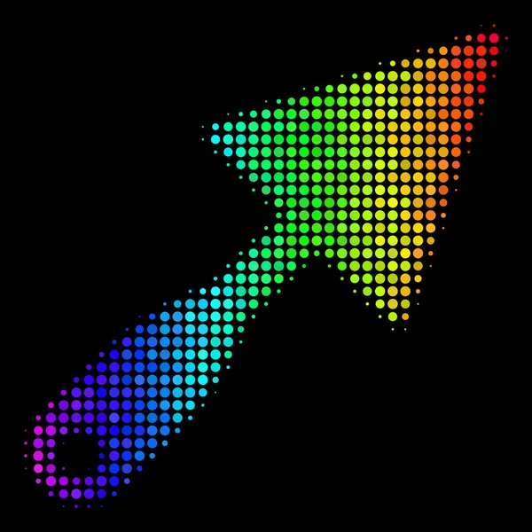 Regenbogenfarbig gepunktete Kelle Symbol — Stockvektor