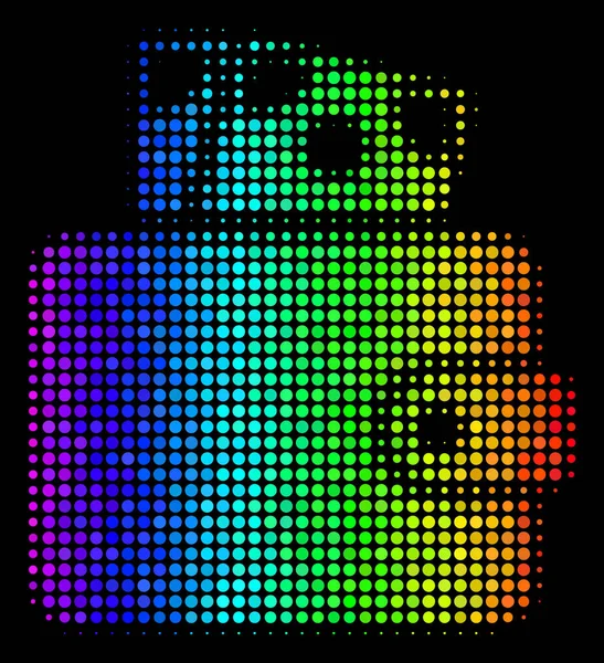 Spektralfarbiges Pixel-Brieftasche-Symbol — Stockvektor