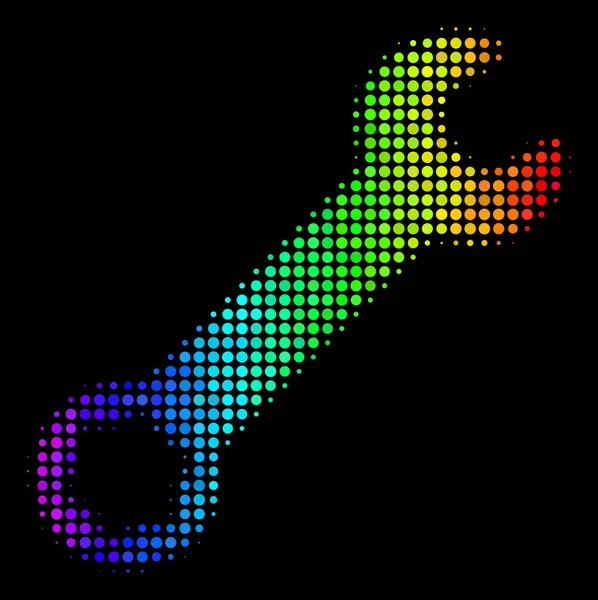 Icono de la llave inglesa Spectrum Dot — Archivo Imágenes Vectoriales