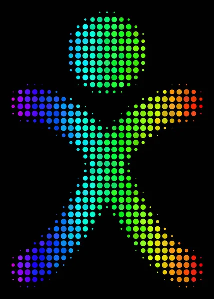 Spektrum Pixel X generace Boy ikona — Stockový vektor