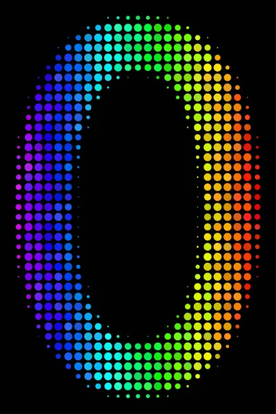 Bright bezaaid nul Digit-pictogram — Stockvector
