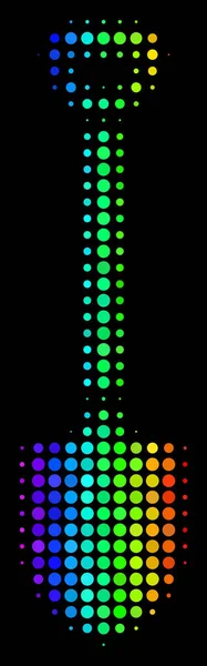 Gökkuşağı renkli piksel kürek simgesi — Stok Vektör