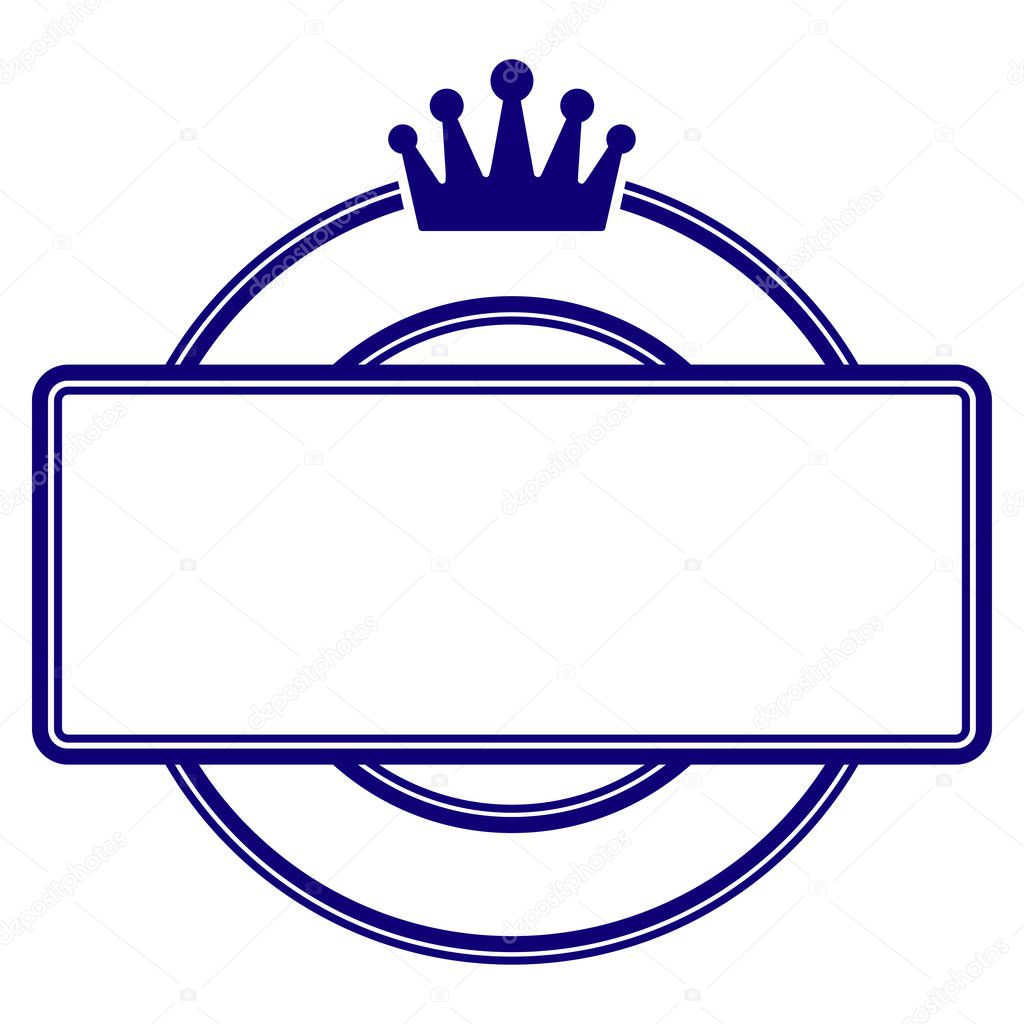 Crown Round And Rectangle Frame Template