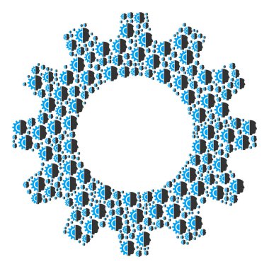 Android robot simgelerin dişli kompozisyon