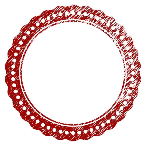 Gekrast getextureerde gestippelde rozet circulaire Frame — Stockvector