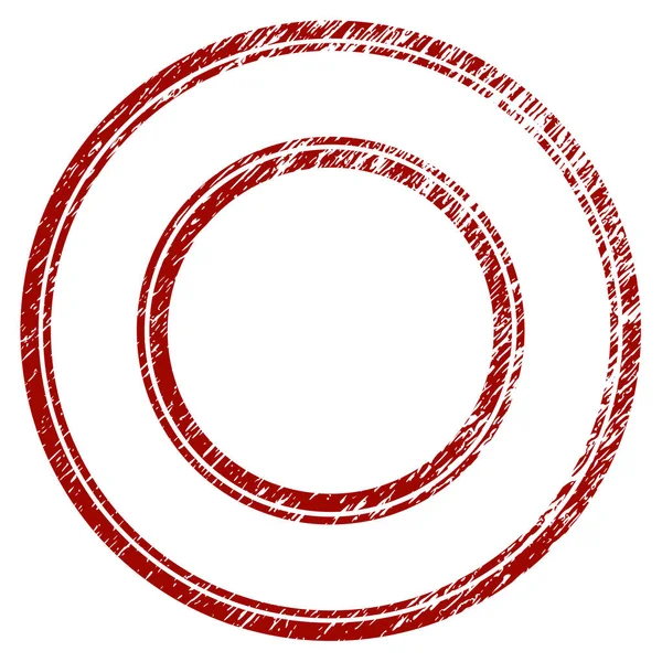 Grunge szerkezetű kettős kör keret — Stock Vector