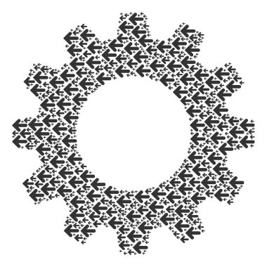 Karikatür kolaj ok sol simgeler