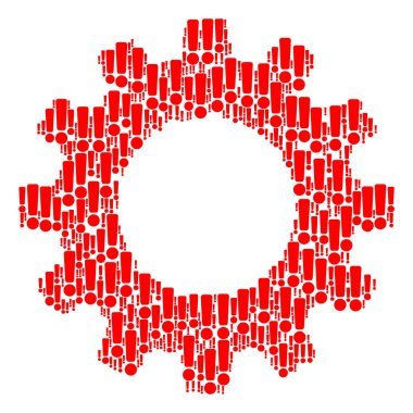 Dişli kompozisyon ünlem işareti simgeleri