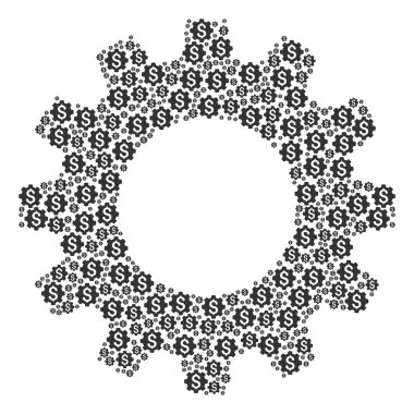 Karikatür kompozisyon endüstriyel sermaye simgeler