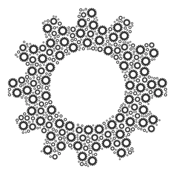 Cog Mosaïque d'icônes d'engrenage — Image vectorielle