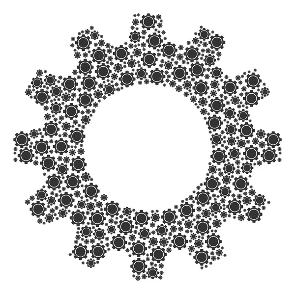 Composição Cogwheel de ícones de engrenagem — Vetor de Stock