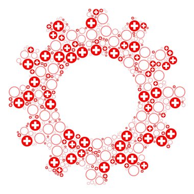 Gearwheel mozaik eczane simgeler