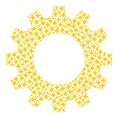 Dişli mozaik in ışıltı yıldız kutsal kişilerin resmi