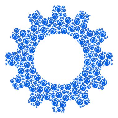 Dişli çark mozaik Web tarayıcı simgeleri