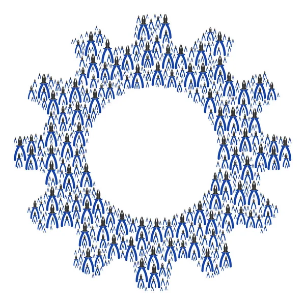 ペンチ アイコンのギア モザイク — ストックベクタ