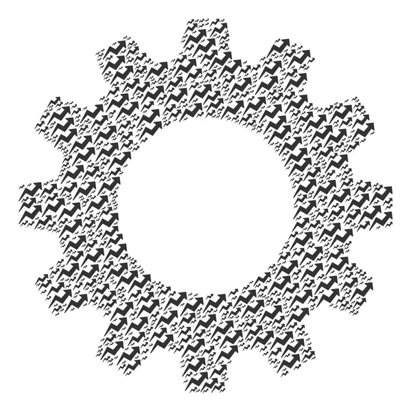Gearwheel mozaik eğilim simgeleri — Stok Vektör