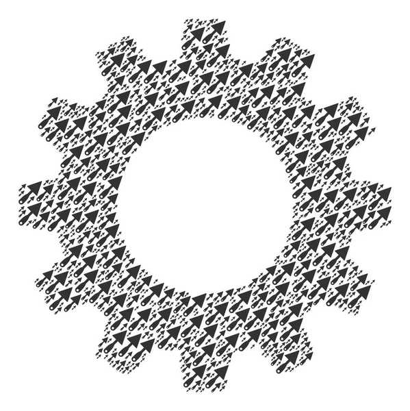 Gearwheel σύνθεση του Trowel εικονίδια — Διανυσματικό Αρχείο