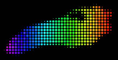 Spektrum piksel Ontario Gölü harita