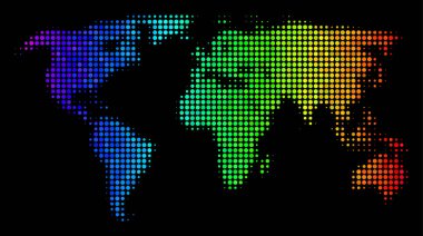 Spektrum piksel Dünya Haritası