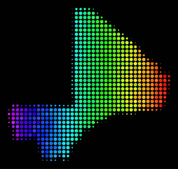 Renkli piksel Mali Haritası — Stok Vektör